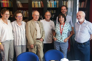 L-R: Sue Collins (Stage Manager), Bron Blake (Set Designer), Geoff Moore (Set Realisation), Paul Collins (Director), Jenny Richardson (Costume Designer), Daniel Beilby (Composer & Sound Designer), Tim Hayward (Lighting Designer)