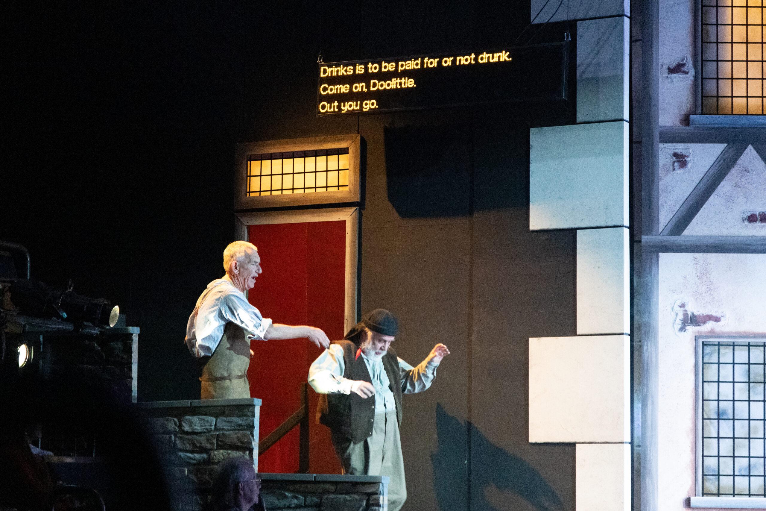 Captioned performance of My Fair Lady in the Playhouse of The Questors Theatre